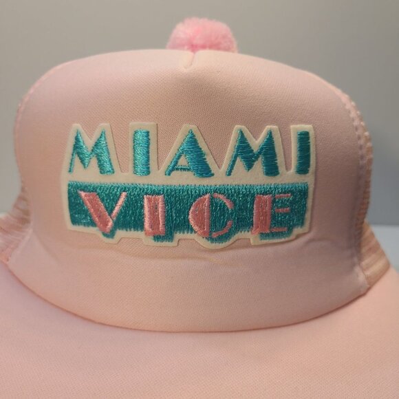 Vintage Miami Vice Woman's Pom Pom Hat - Picture 2 of 8